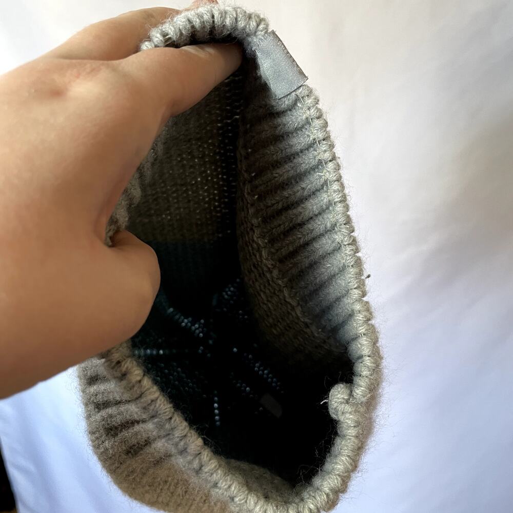 Caribou gray blue knit winter beanie warm coffee hat casual midwest one size - Picture 4 of 4